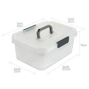 Caja Organizadora Estrabox con Manija 11L Natural