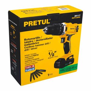 Rotomartillo Inalámbrico 1/2" 20V Pretul
