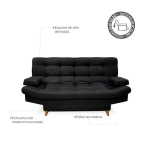 Sofa Cama Castillo en negro