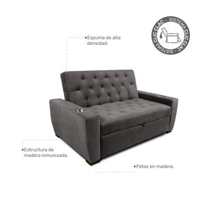 Sofa Cama Soft en gris