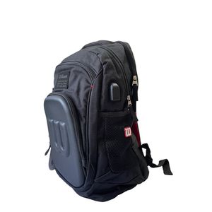 Morral Escolar Mochila Universitaria Wilson Bolso Unisex Negro Boston