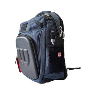 Morral Escolar Mochila Universitaria Wilson Bolso Unisex Bordó Boston