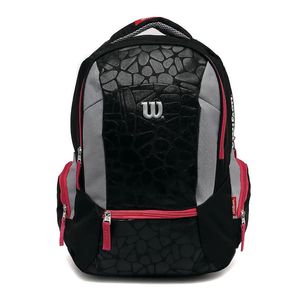 Mochila Deportiva Wilson Morral Casual Patrón Lineal Bolso-Gris