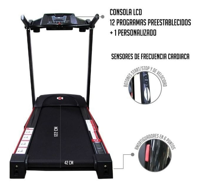 Banda Caminadora Eléctrica Trotadora Plegable Es-1507 1.5 Hp con