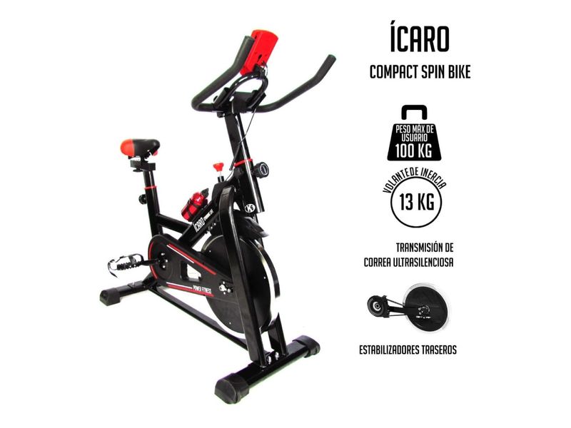 Bicicleta Estática Spinning De Cadena Con Rueda De 18 Kg K6 - Agaval