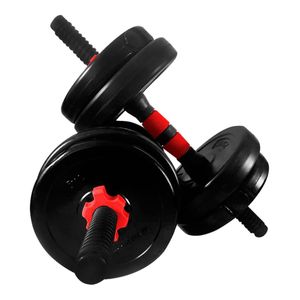 Set Mancuernas Encauchetada 11lbs 5kg Pesas De Cemento K6 X2