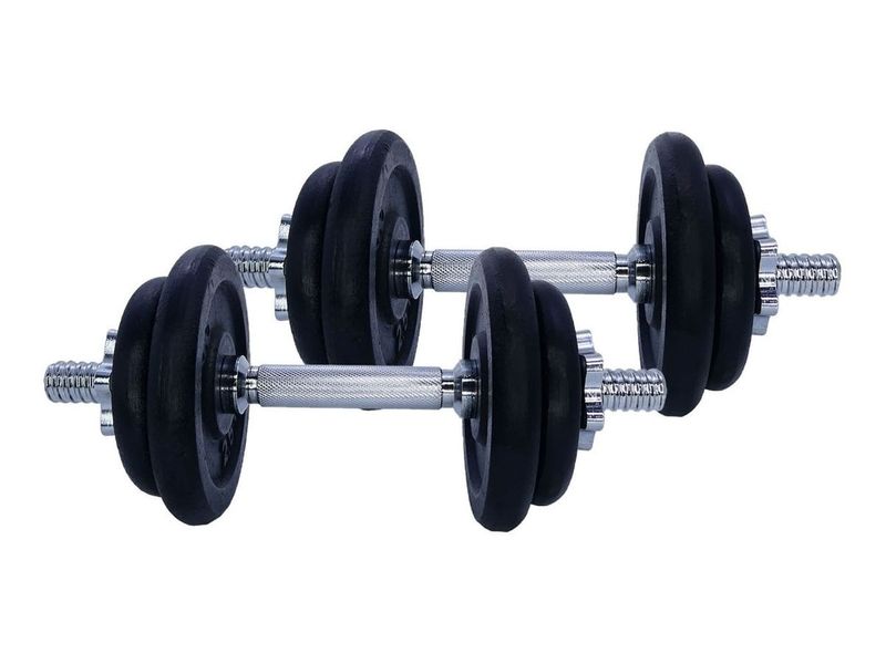 Set De Pesas Kit Mancuernas 30 Kg Discos Ejercicio Gimnasio