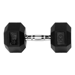 Mancuerna Encauchetada 35lbs 15.8kg Pesas De Vinil K6 Hex X1