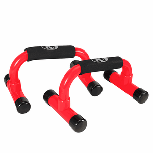 Barras Soporte Para Flexiones Clásica Push Up K6 Rojo