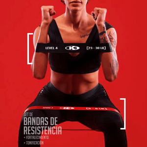Set 4 Bandas Elásticas Gym Entrenamiento Fuerza Crossfit Gym