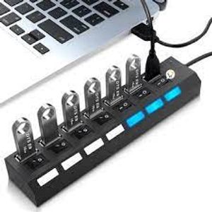 7 Puertos Multi Puerto Hub Usb 2.0 Con Interruptor Switch