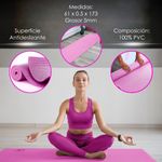 Colchoneta Yoga Mat Pilates Con Bolso De 5mm K6 - Fuscia - Agaval