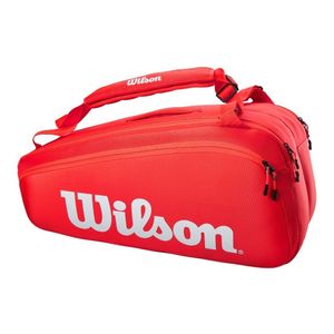 Bolso Raquetero Tenis Wilson 9pk Super Tour Rojo