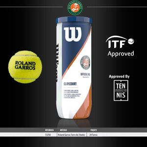 Tarro 3 Plotas de Tenis Wilson Roland Garros All Court