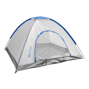 Carpa Camping Tienda De Campaña Ecology 4 Personas-Gris/Azul
