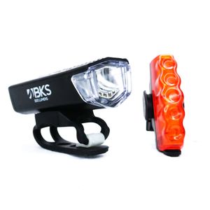 Luz Led Bicicleta Trasera + Delantera Bks 300 Lm Recargable