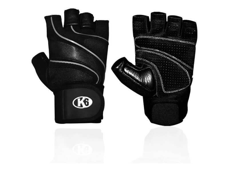 Guantes Para Pesas Gimnasio 100% Cuero Con Muñequera