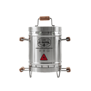 Barril Asador de Acero Inoxidable Mini