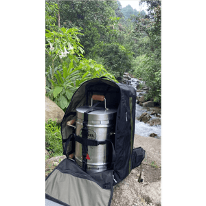 Barril Asador de Acero Inoxidable Mini