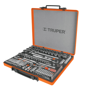 Juego De 135 Piezas. Cuadro 1/4", 3/8", 1/2" Truper