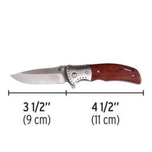 Navaja 4" Abatible Mango de Madera | Truper