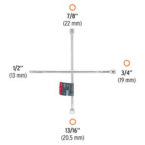 Cruceta 20" Con Entrada De 1/2" Para Copas Truper