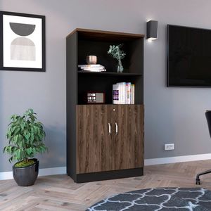 Biblioteca Home Office 2P + 2E RTA Wengue Coñac