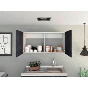 Mueble Superior Kit Lavaplatos Napoles RTA Roble Gris Blanco