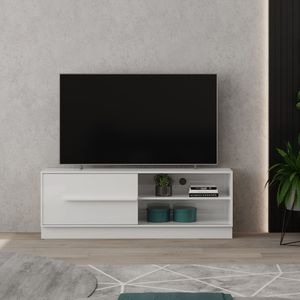 Mueble para TV 60" Hawai en MDP una puerta blanco
