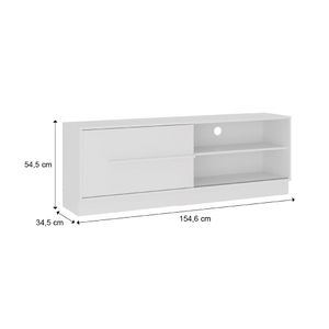 Mueble para TV 60" Hawai en MDP una puerta blanco