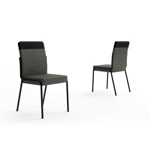 Juego de Comedor Imperial 4 Puestos Grafito con Negro