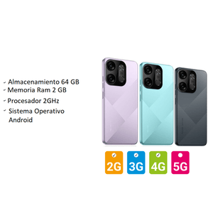 Celular Tecno Pop 7 64GB 4 RAM Morado