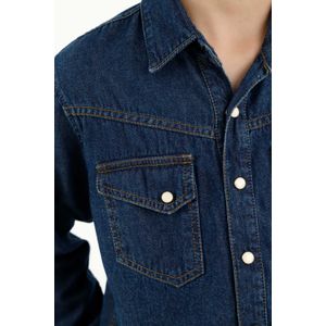 Camisa Western azul para niño