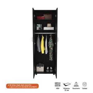 Armario Closet Organizador 60 cm Irlanda 2 puertas Wengue
