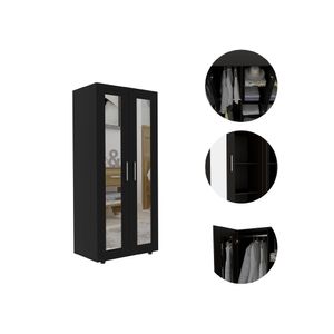 Armario Closet Organizador 80cm Merlu 2 puertas Wengue