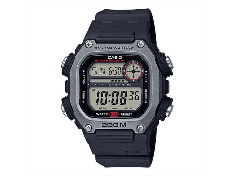 Reloj digital hombre Casio W800H-1B 10 años batería correa goma luz led