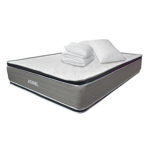 COMBO COLCHON AGAVAL DOBLE PILLOW 140X190CM +PROTECTOR + 2 ALMOHADAS