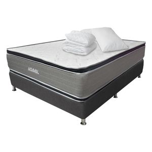COMBO COLCHON AGAVAL DOBLE PILLOW 100X190CM +BASE CAMA GRAF+PROTECTOR+1 ALMOHADA