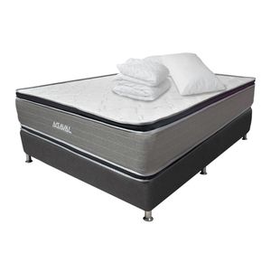 COMBO COLCHON AGAVAL DOBLE PILLOW 200X200CM +BASE CAMA GRAF+PROTECTOR+2 ALMOHADAS