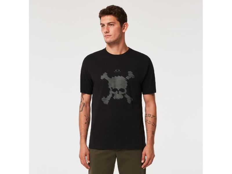 Camiseta Oakley Digi Skull Masculina - Preto