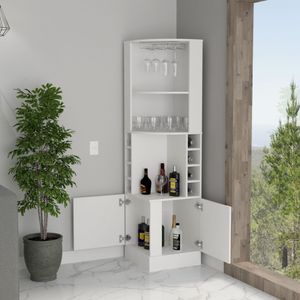 Mueble de Bar Esquinero Braz Bertolini Color Blanco