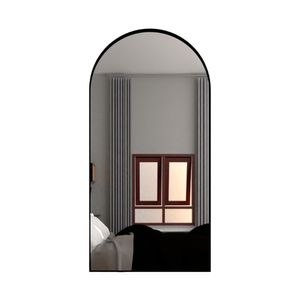 Espejo Rectangular Goliat, Negro, con Marco En Estructura Metálica