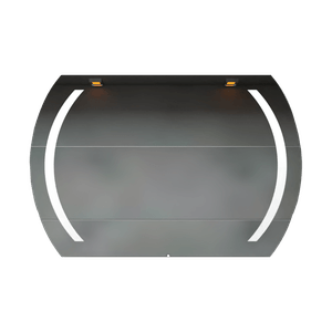 Espejo Rectangular Manson, Gris, con Luz Led