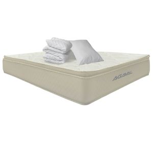 COMBO COLCHON AGAVAL PRPOCKET 200X200+PROTECTOR+2 ALMOHADAS