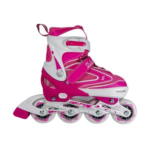 Patines En Linea Semiprofesionales Kit Blades Ajustables Con Protecciones Fucsia