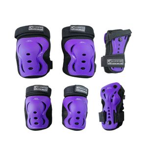 Combo Patines En Linea Semiprofesionales Roller Points Con Protecciones Ajustables Morado