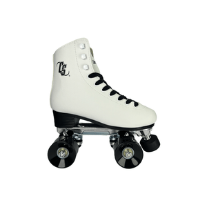 Patines 4 Ruedas Artisticos Semiprofesionales Chicos Skate En Aluminio Blanco