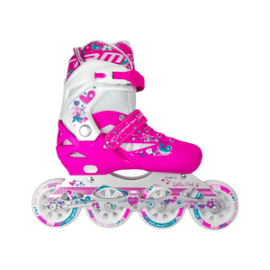 Patines En Linea Semiprofesionales Canariam Roller Pink Ajustables Fucsia