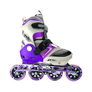 Patines En Linea Semiprofesionales Canariam Speed Bolt Ajustables Morado