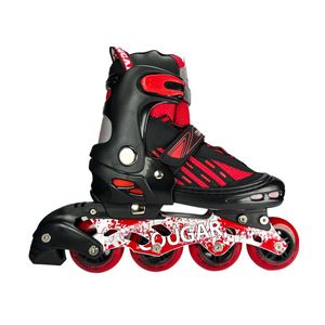 Patines En Linea Semirprofeisonales Cougar Ruedas Pequeñas Ajustables Rojo
